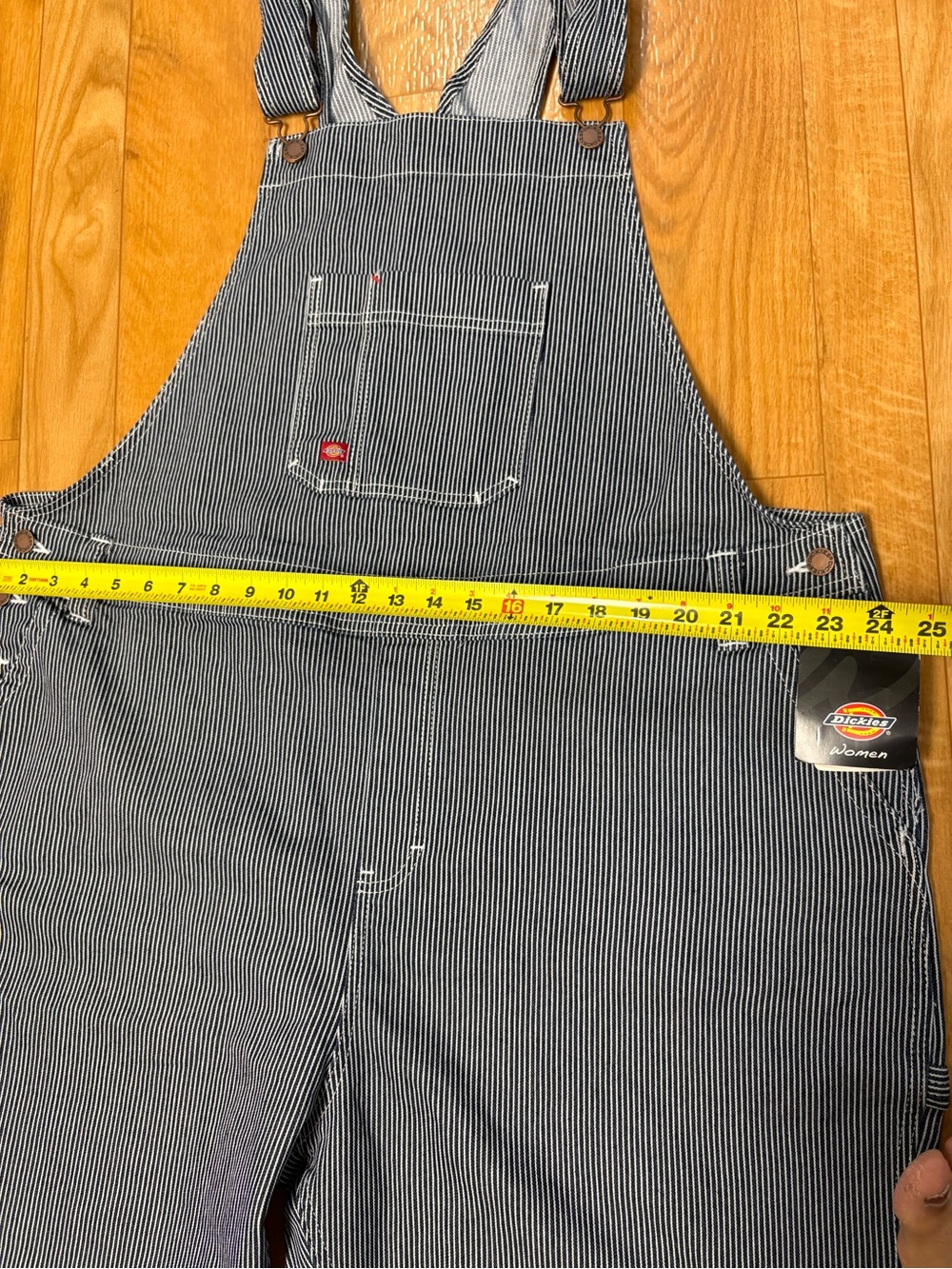 Dickies Blue Stripe Utility Bib Overalls - Picture 10 of 11